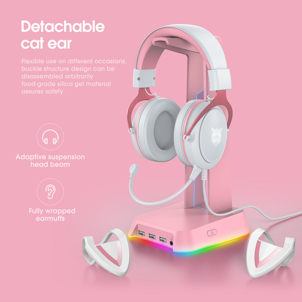 ONIKUMA X10 Wired Gaming Headset RGB LED Noise Cancelling Mic PC PS5 Xbox