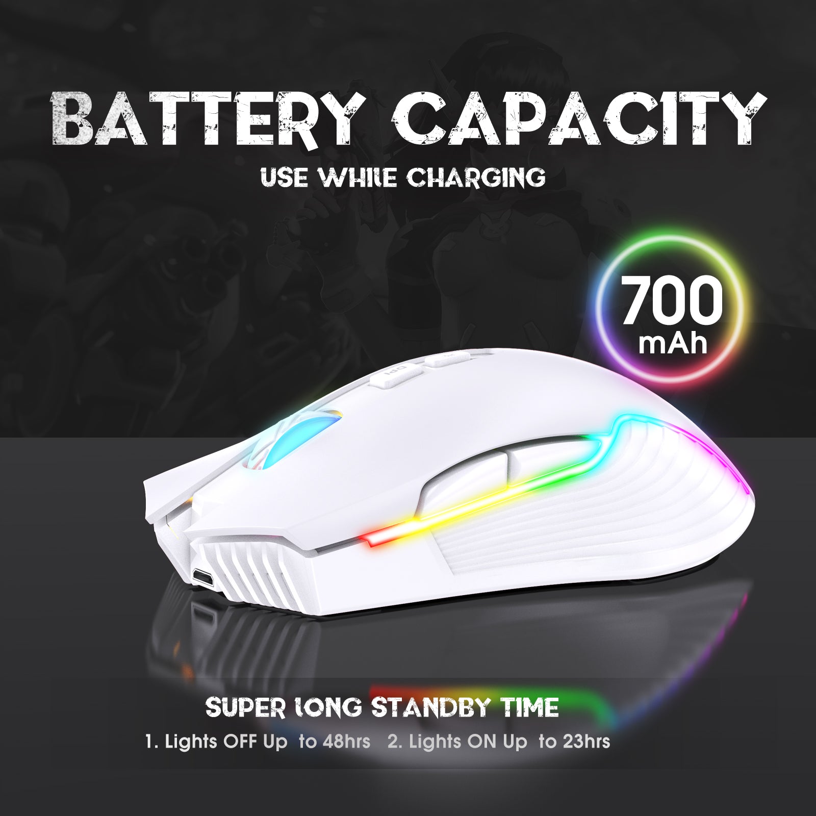 ONIKUMA CW905 Wireless Gaming Mouse 2.4G RGB LED Ergonomic PC Mac
