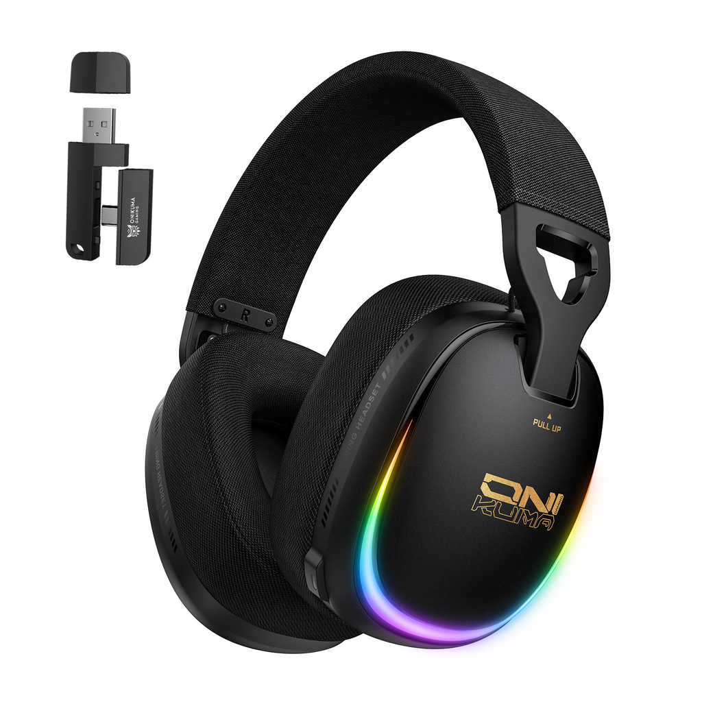 ONIKUMA GT805 4-Mode Wireless Gaming Headset Bluetooth 5.4 RGB 60H Battery PC PS5